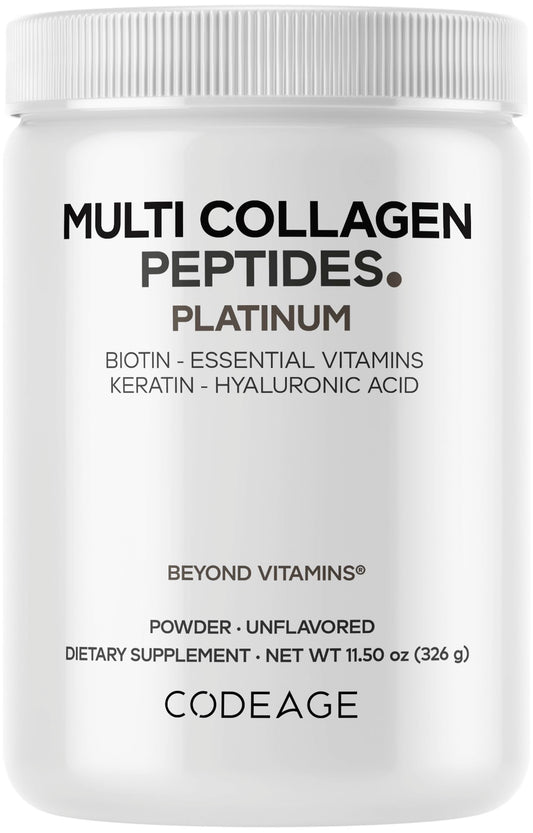 Codeage Multi Collagen bottle front view showing 5 collagen types including bone broth