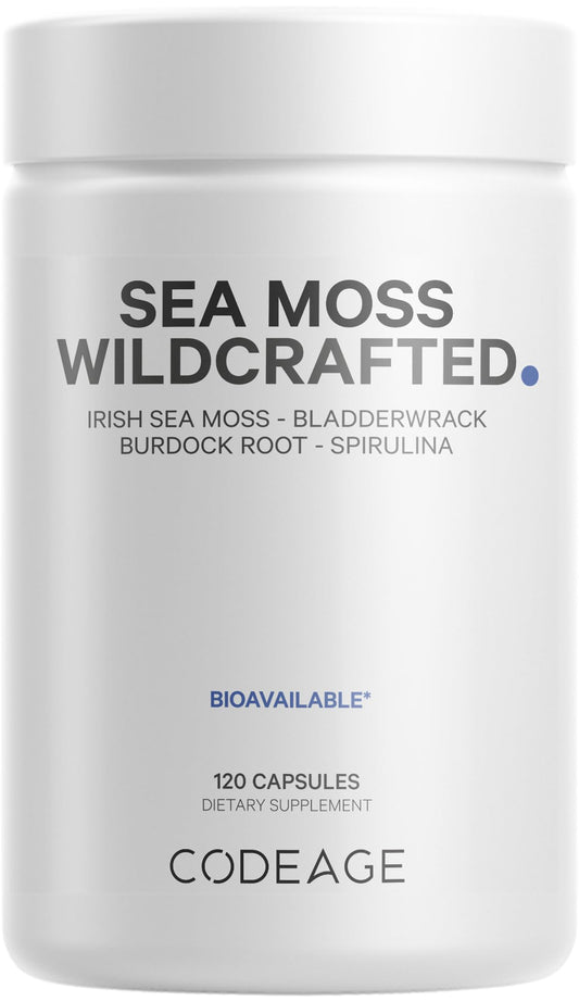 Codeage raw wildcrafted Irish sea moss capsules (120 servings)