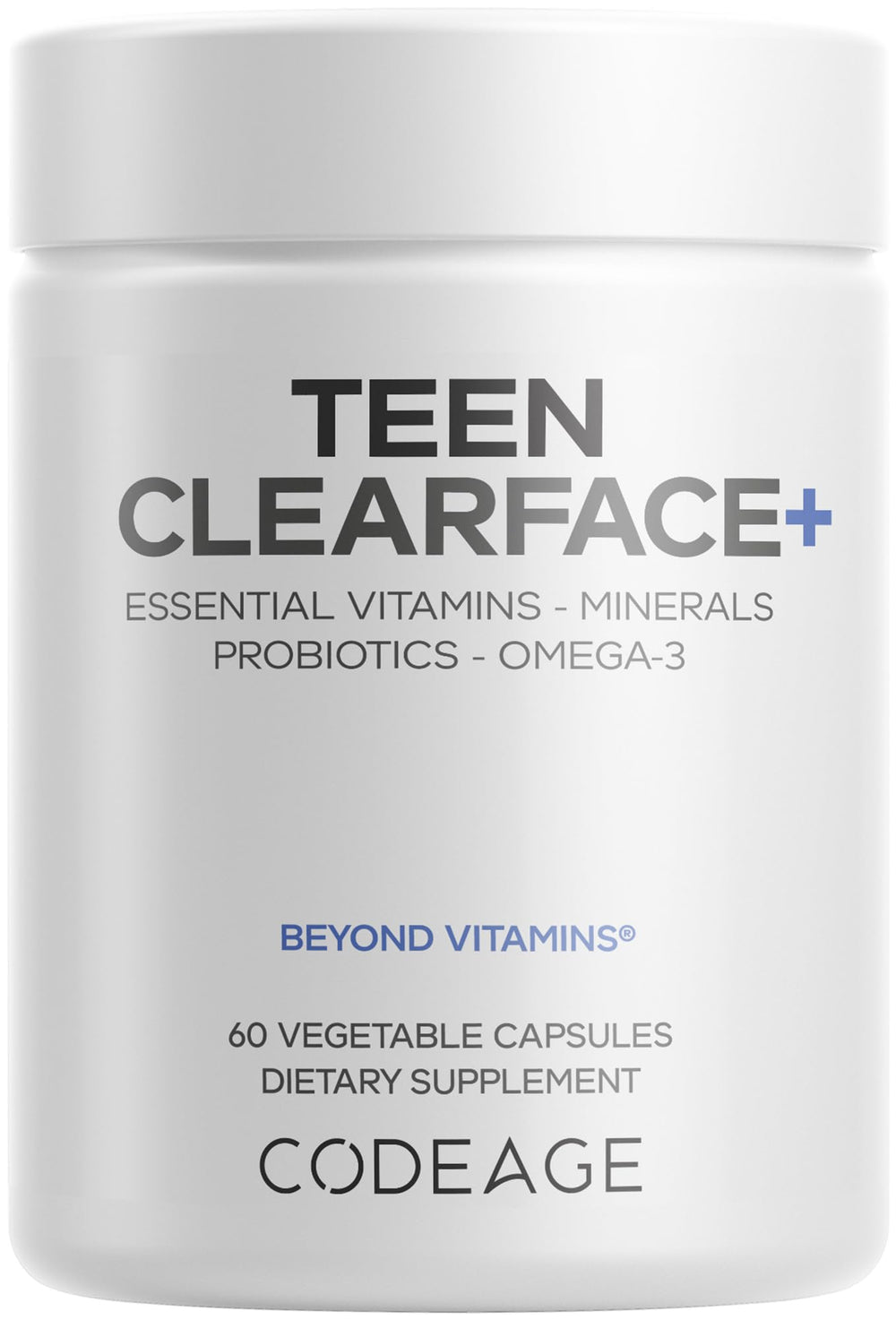 Codeage Teen Clearface bottle and 60 capsules