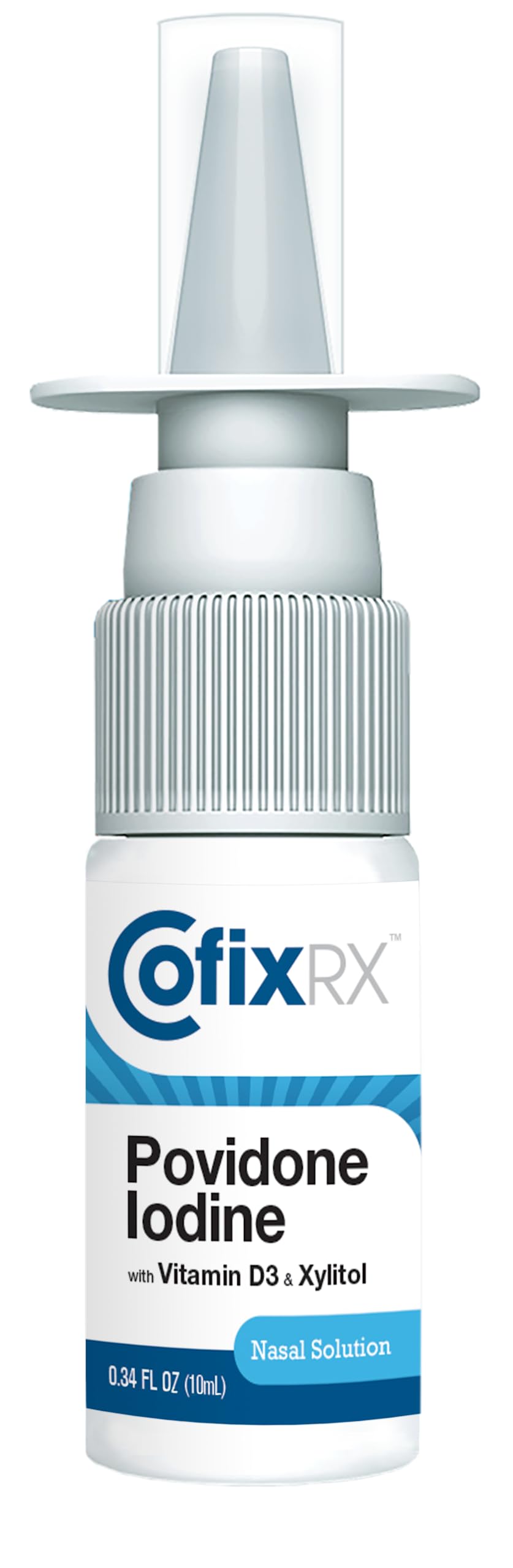 CofixRX Nasal Spray application showing nozzle use for fast, everyday hygiene