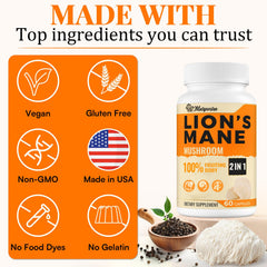 Nootropic brain health concept with capsules and brain graphic