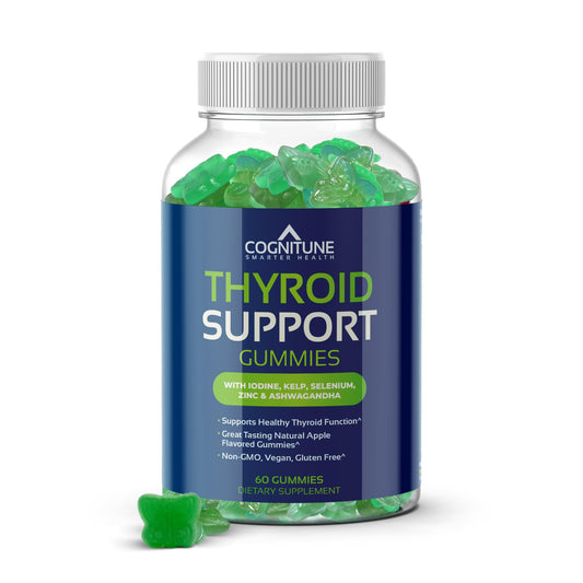 Packaging of Cognitune Thyroid Gummies with apple flavor