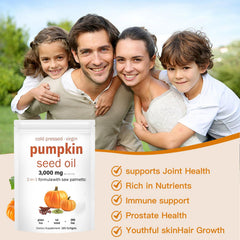 Cold-pressed pumpkin seed oil bottle graphic