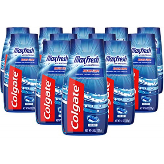 Colgate Max Fresh 2-in-1 toothpaste gel and mouthwash bottle