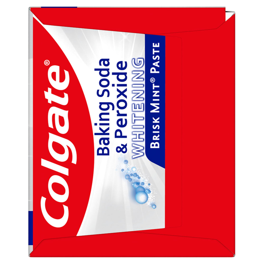 Info label highlighting cavity protection and tartar prevention on toothpaste packaging