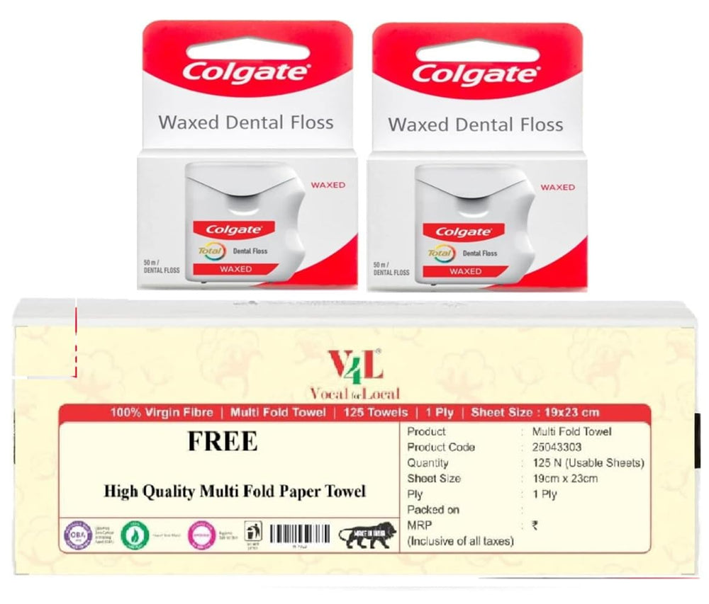 Colgate Charcoal Dental Floss Mint 2pk packaging