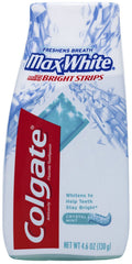 Colgate Max White Toothpaste with Mini Breath Strips Crystal Mint 4.6 oz - image 1