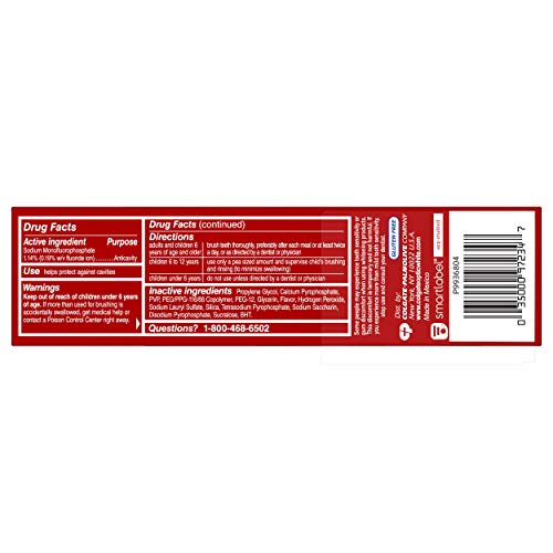 Close-up of Colgate Optic White Advanced Vibrant Clean toothpaste tube