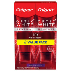 Colgate Optic White Renewal toothpaste 3 oz tube in 2-pack packaging