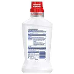 Colgate Phos-Flur mint rinse bottle label 16 oz with 4-pack packaging