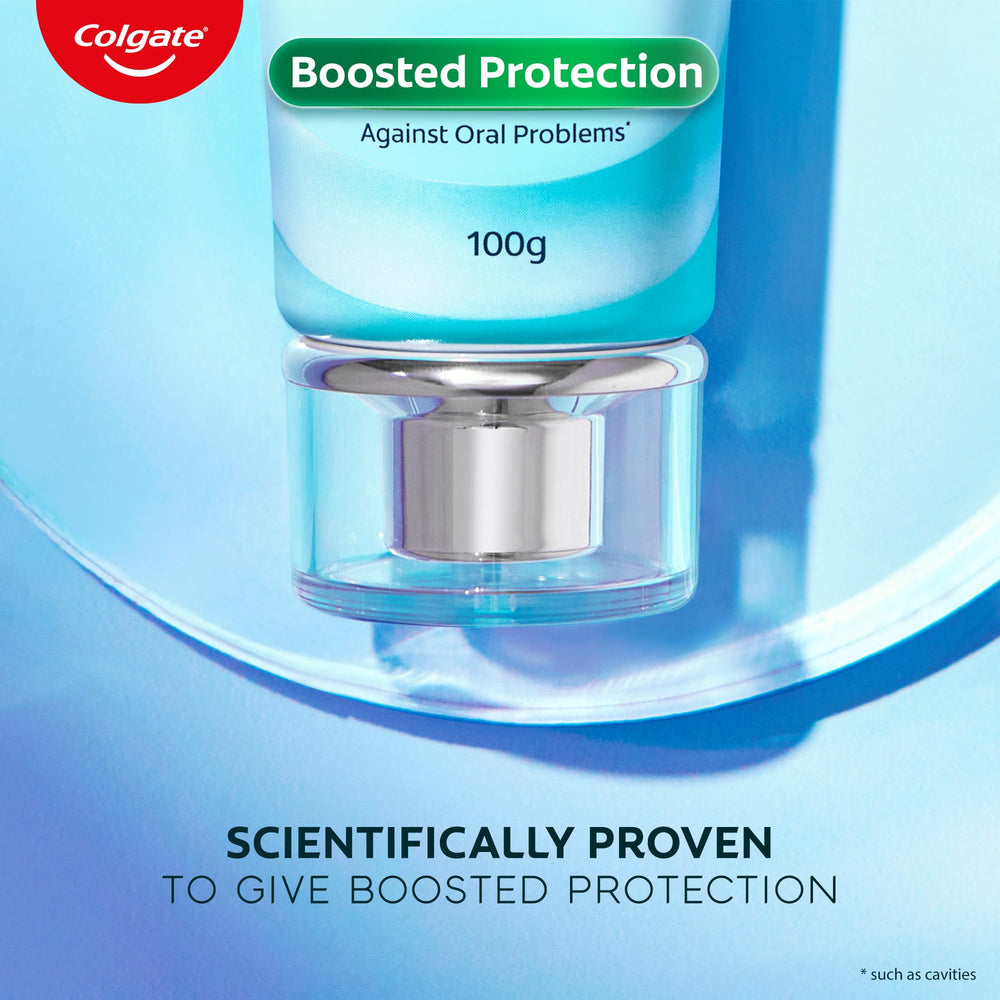 Safety warning on Colgate Pro Argin toothpaste packaging