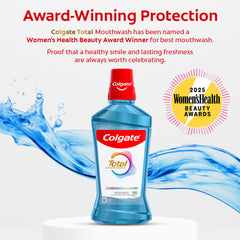 ADA acceptance label on Colgate Total Alcohol Free Mouthwash