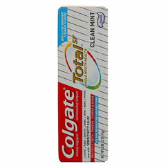 Eight travel-size Colgate Total Clean Mint toothpaste tubes, 0.88 oz each