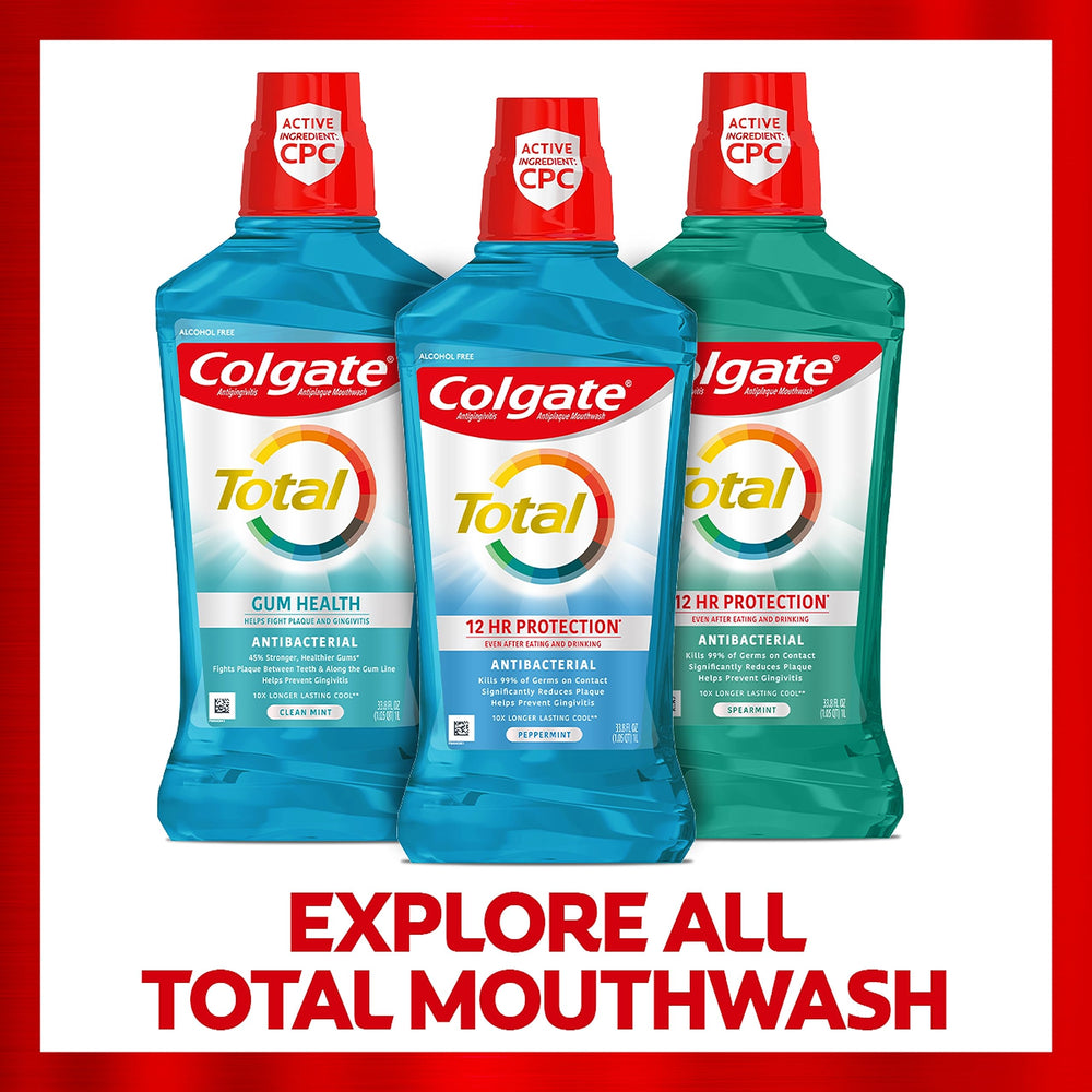 Splash image of Colgate Total Gum Health Alcohol Free Mouthwash