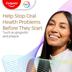 Colgate Total Mouthwash shown after brushing for continued protection