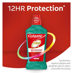 Front label of Colgate Total Pro-Shield Alcohol Free Mouthwash