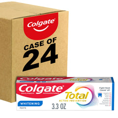Colgate Total Whitening Toothpaste 24 pack front packaging