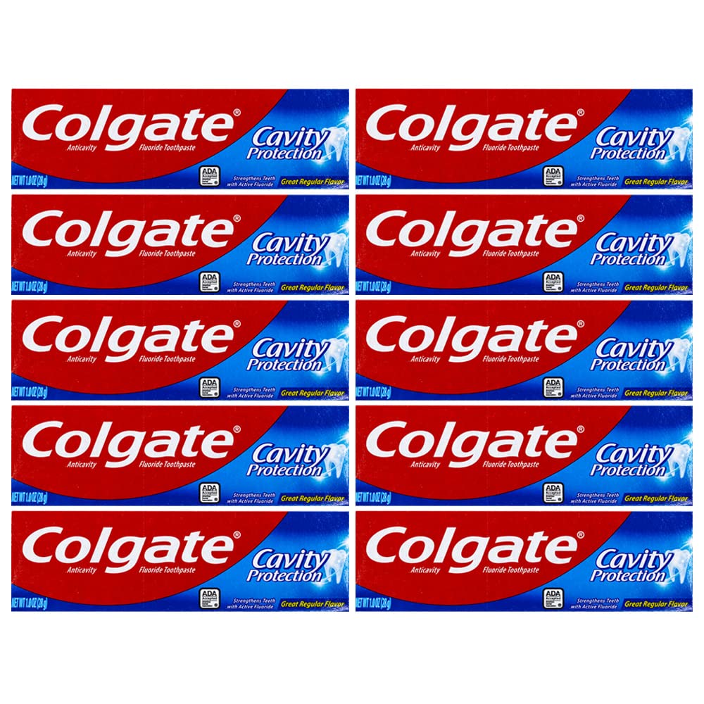 Colgate Cavity Protection Toothpaste Travel Size 1 oz (28g) – Great Regular Flavor