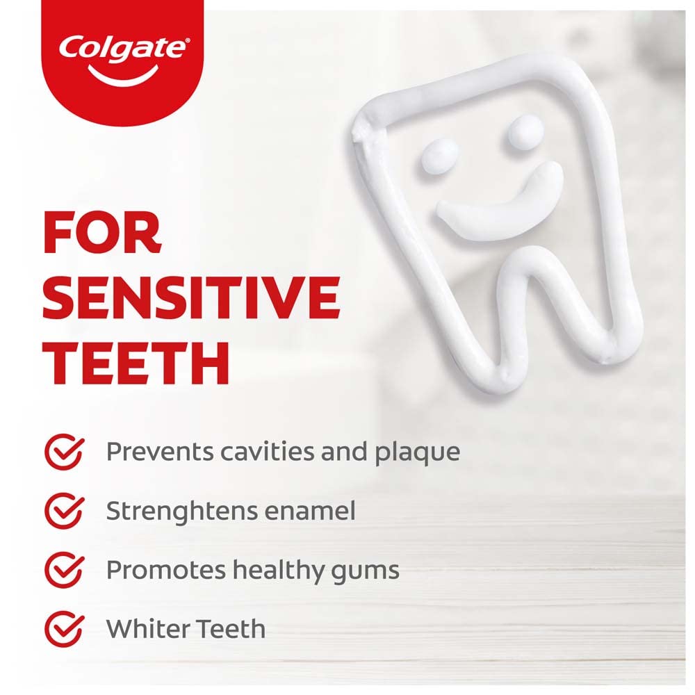 Colgate Sensitive Everyday Protection toothpaste box and tubes
