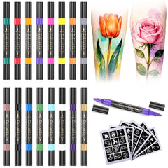 Coliatik tattoo markers kit with 16 colors for at-home body art.