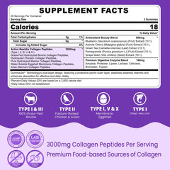 Close-up of hydrolyzed collagen peptides and antioxidant blend