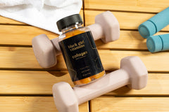 Ingredients highlight: hydrolyzed collagen peptides, vitamin C, vitamin E, and biotin