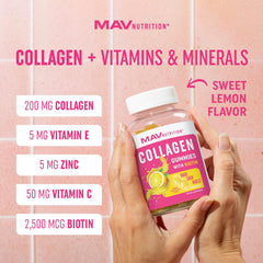 Biotin with vitamins C, E, and zinc highlighted on the label