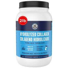 Front view of 2lb grass-fed hydrolyzed collagen powder