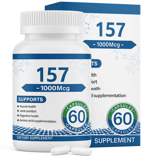 Front view of Collagen Peptide Capsules 157 bottle