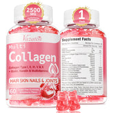 Bottle of collagen peptide gummies with strawberry flavor
