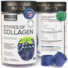 Bottle of collagen peptide gummies