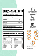 Hydrolyzed bovine collagen peptides powder with scoop