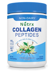 Vanilla collagen peptides powder in scoop