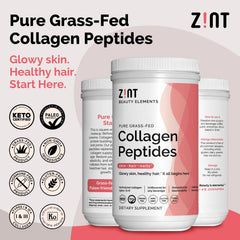 Hydrolyzed collagen from grass-fed cattle (Types I & III) label