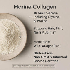 Collagen powder dissolving easily in coffee or tea