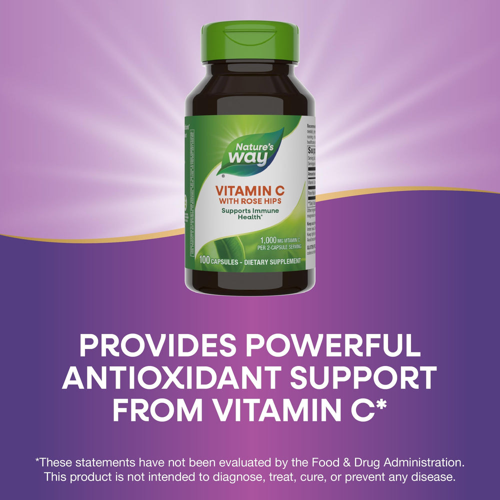 Rose hips and Vitamin C supporting collagen for healthy skin