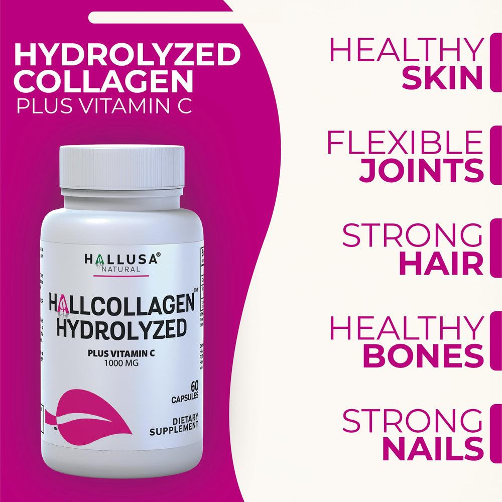 Daily routine with collagen capsules on a table
