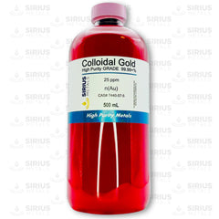 Close-up of gold nanoparticles in colloidal suspension (25 ppm)