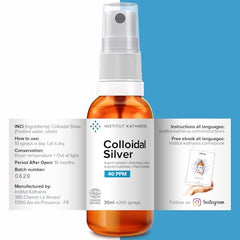 Close-up of colloidal silver 40ppm with ultrapure water