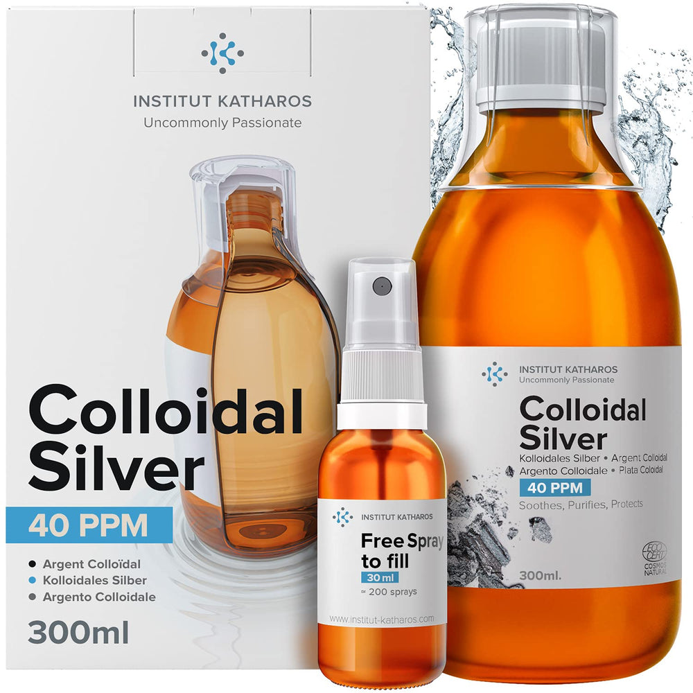 Colloidal silver liquid bottle 10 fl oz - hero image