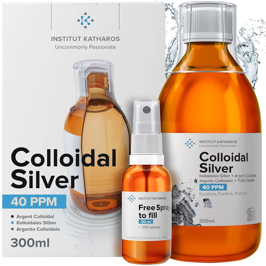 Colloidal silver liquid bottle 10 fl oz - hero image