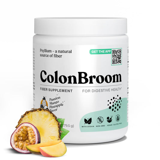 ColonBroom Psyllium Husk Powder with Stevia Tropical Fruits flavor – product image