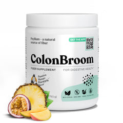 ColonBroom Psyllium Husk Powder with Stevia Tropical Fruits flavor – product image