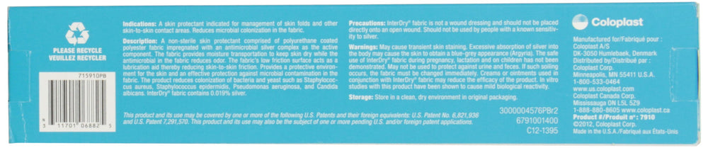 Coloplast InterDry Ag roll moisture-wicking fabric with breathable texture.