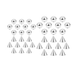 COLORFUL BLING fake piercing kit 4mm cone close-up, smooth finish for comfortable wear.