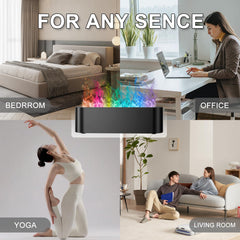 Diffuser operating quietly in a living room setting