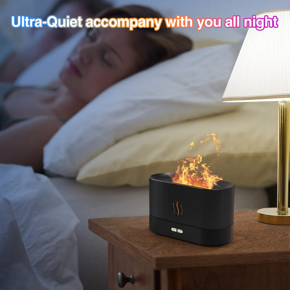 Diffuser in a living room setting with ambient lighting