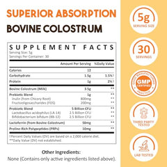 Jar containing Colostrum Powder 5000 mg