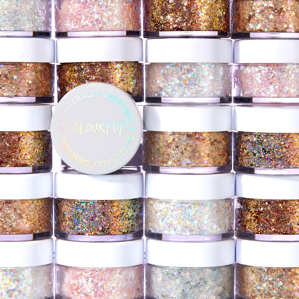 Festival-ready glow using ColourPop Glitterally Obsessed Body Glitter Gel.