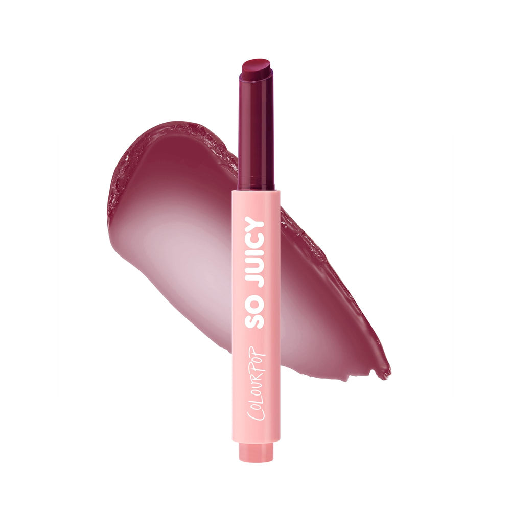 ColourPop So Juicy Berry Spritz gloss tube shows vibrant buildable color.